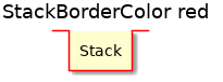 @startuml
'!include ../../../plantuml-styles/plantuml-ae-skinparam-ex.iuml

skinparam StackBorderColor red

title StackBorderColor red

stack Stack 
@enduml